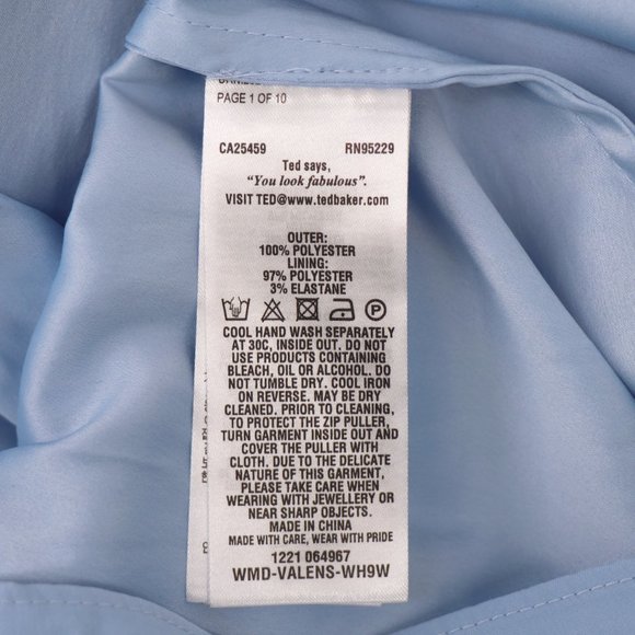 Ted Baker NEW Pale Blue Valens Lace Midi Dress - Picture 9 of 12